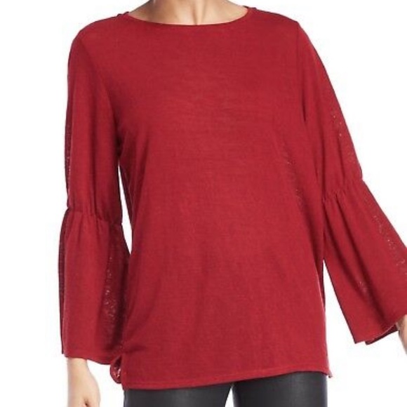 Sanctuary Sweaters - Sanctuary Knit Bell Sleeve Sweater | Red